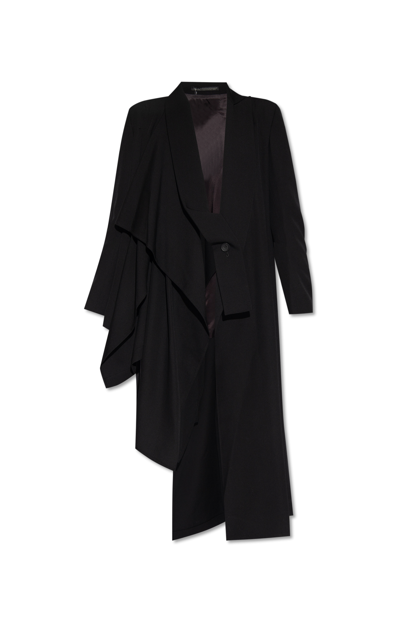 Black Wool coat Yohji Yamamoto - GenesinlifeShops Denmark